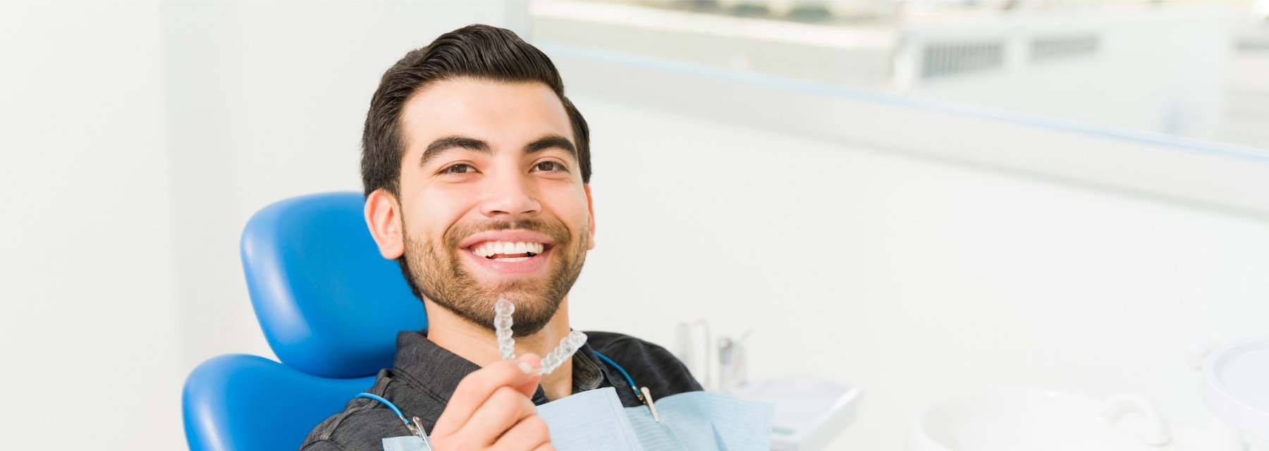 Man Seated In a Dental Chair at Charleston West Virginia