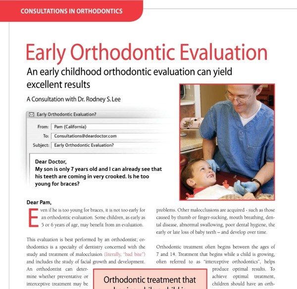 Early Orthodontic Evaluation Article at Kalaskey Orthodontics Charleston West Virginia