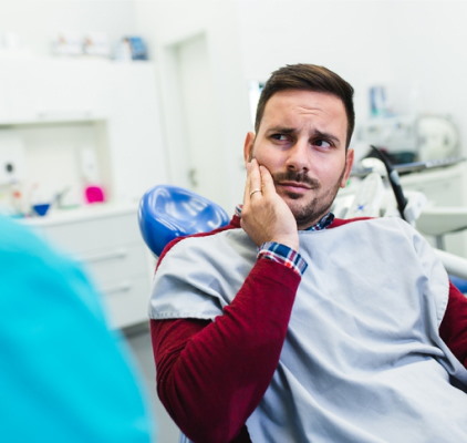 Man Sits In A Dentist Chair at Charleston West Virginia